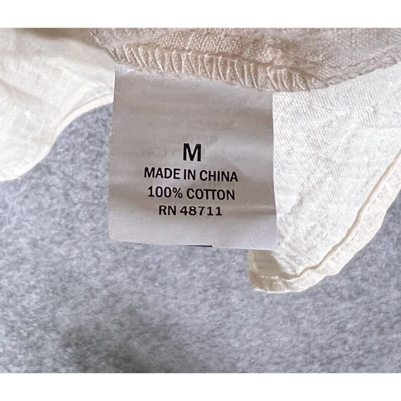 Falls Creek Short Sleeve Woven Pintuck Ruffle Pleated Top Womens Size Medium NWT - Picture 5 of 15